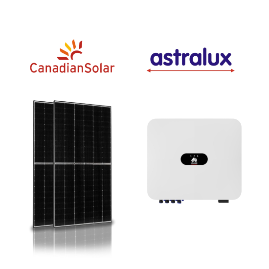 Sistem fotovoltaic Hibrid 6kW monofazat Huawei