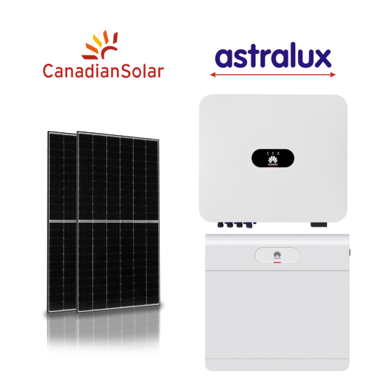 Sistem fotovoltaic Hibrid 5kW monofazat Huawei, stocare 7kw