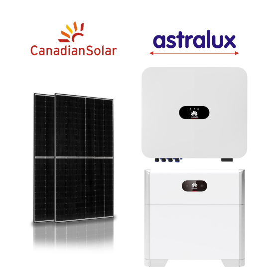 Sistem fotovoltaic Hibrid 5kW monofazat Huawei, stocare 5kw